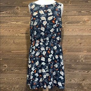 Floral sleeveless Flare Dress
